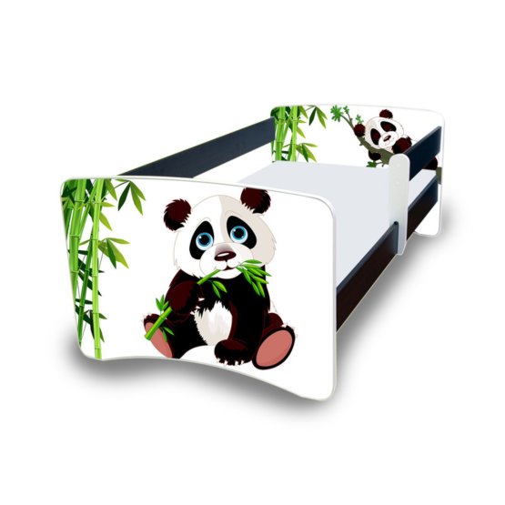 Nico Children's Bed with Safety Rail - Panda