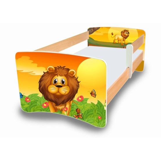 Nico Children's Bed with Safety Rail - Lion