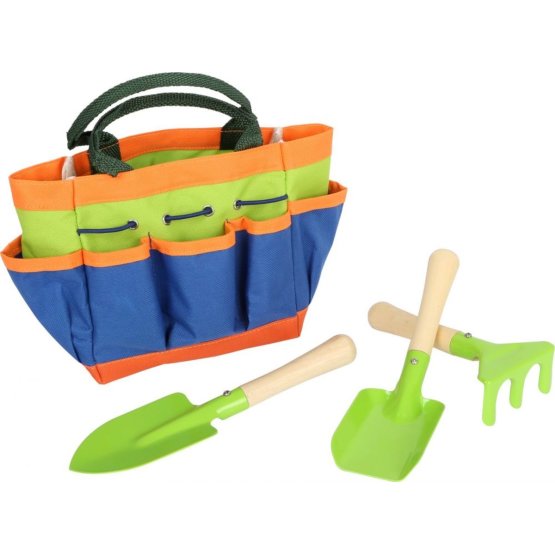 Gardening tools in a bag