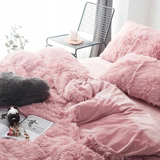 Blanket plaid ELMO - old pink