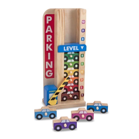Stackable parking garage with toy cars