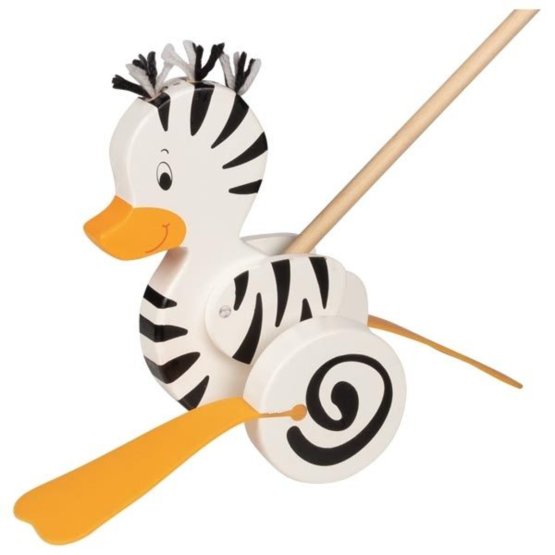 Pulling animal on a pole Goki - Zebra duck