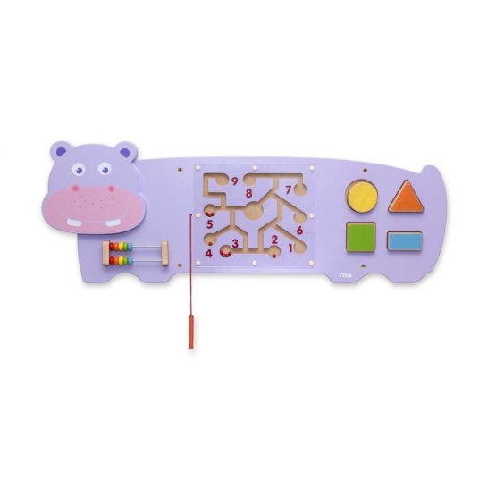 Educational toy on the wall - Hippopotamus