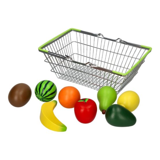 Shopping basket with fruits