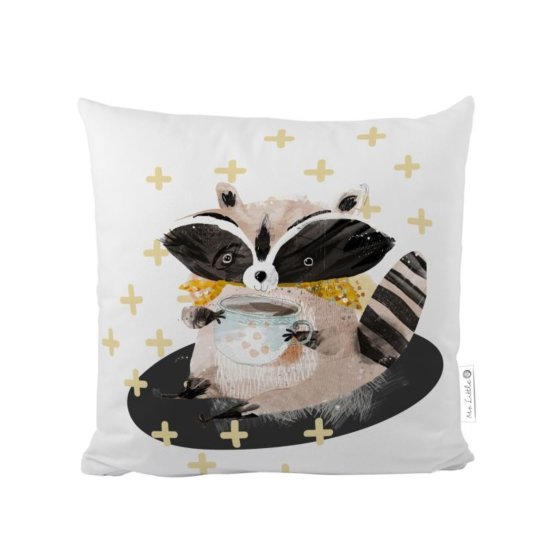 Mr. Little Fox Pillow Forest School - Raccoon