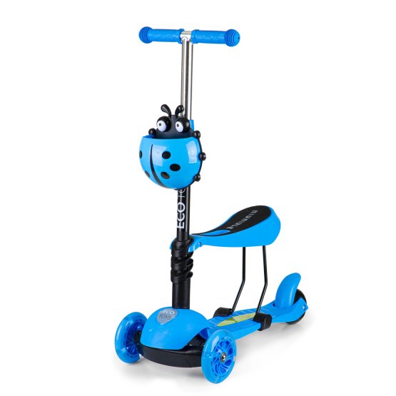 Children's scooter and bouncer Ladybug - blue