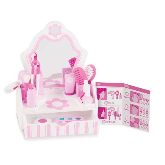 Children's cosmetic table with a mirror