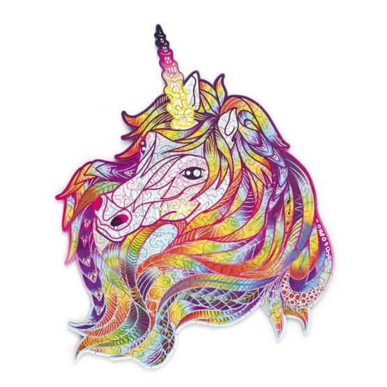 Colorful wooden puzzle - unicorn