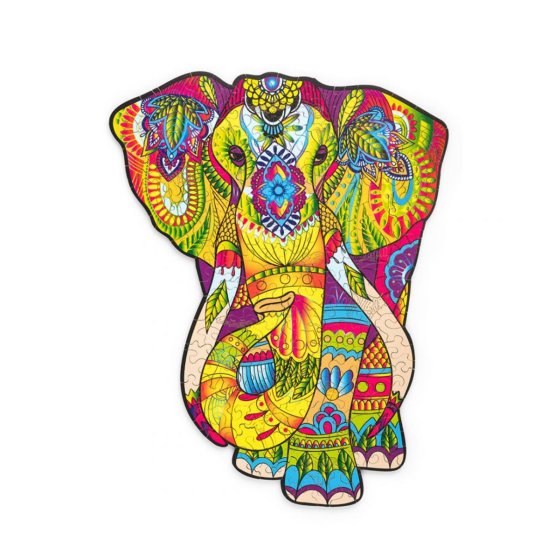 Colorful wooden puzzle - elephant