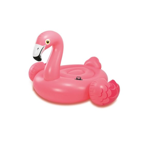 Inflatable flamingo in the water
