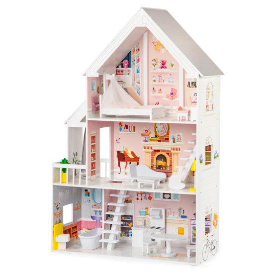 Wooden dollhouse Pastel residence