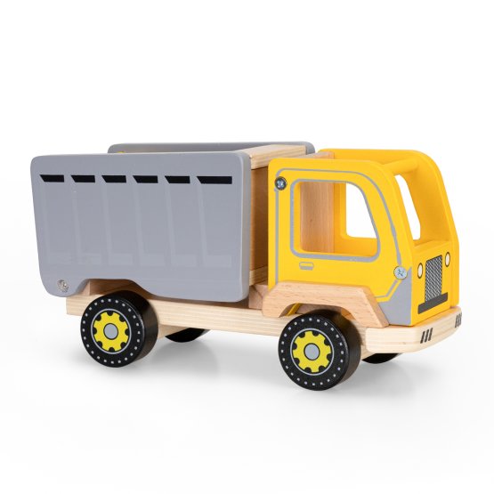 EcoToys wooden garbage truck