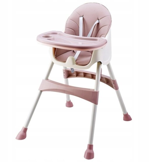 Dining chair Prima 2in1 - pink and white