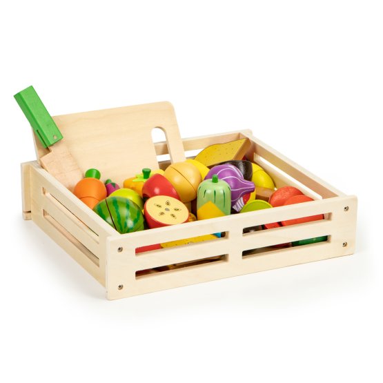 Wooden set of fruits and vegetables - 20 pieces