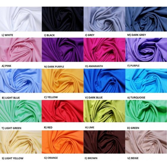Cotton bed sheet 190x90 cm - various colors