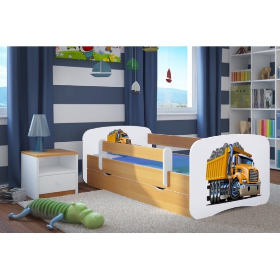 Ourbaby Children's Bed with Safety Rail - Truck