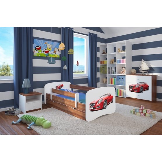 Ourbaby Children's Bed with Safety Rail - Sports Car