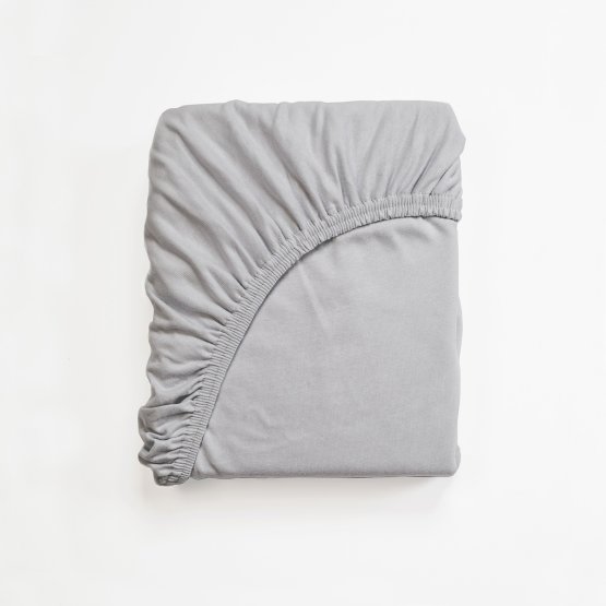 Cotton sheet 140x70 cm - gray