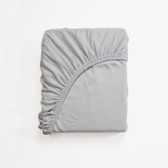 Cotton sheet 160x70 cm - gray