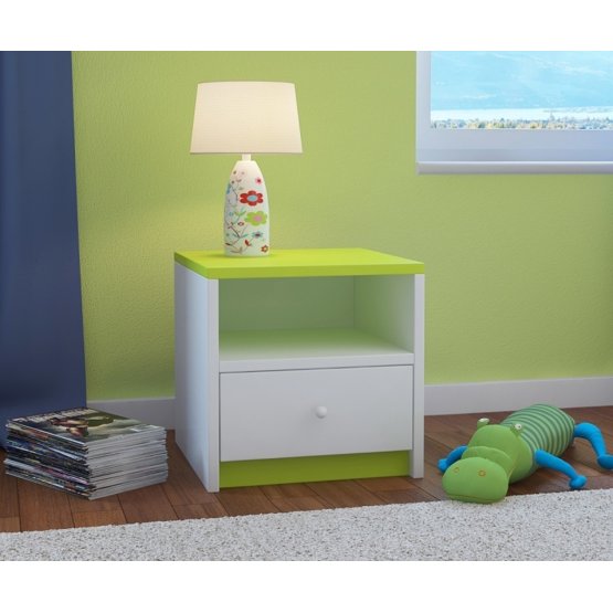 Ourbaby children nightstand - green-white