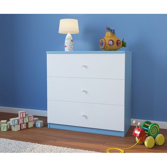 Ourbaby children's drawer - white-blue