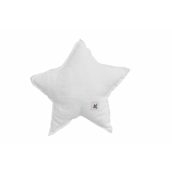 Linen pillow Star - white