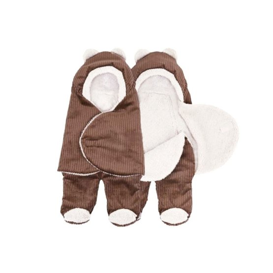 Universal wrap / sleeping bag to stroller a motorcycle seats - brown / cream