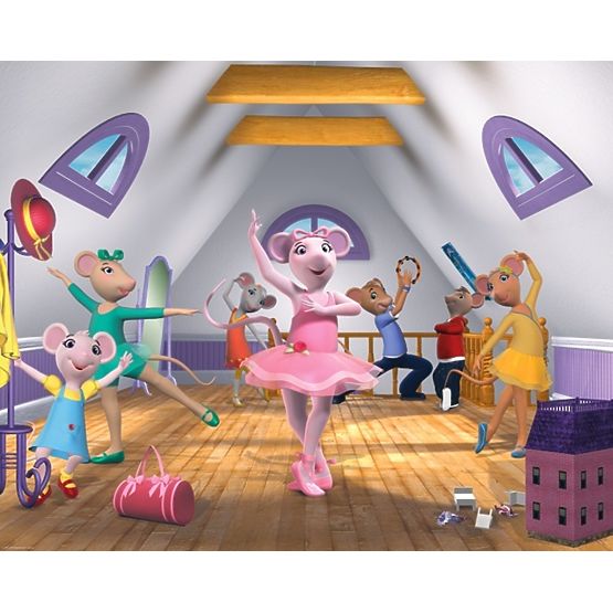 3D Angelina Ballerina Wall Mural