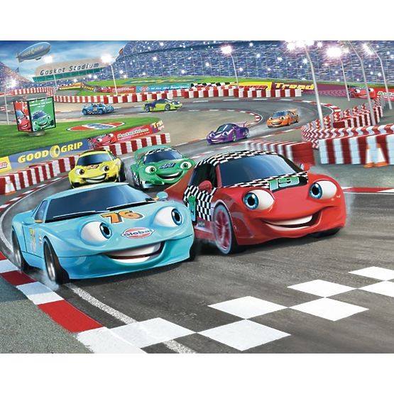 3D Cars Wall Mural