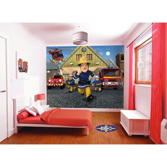 3D Fireman Sam Wall Mural
