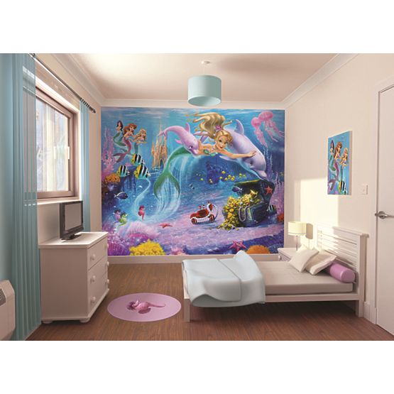 3D Mermaid Wall Mural