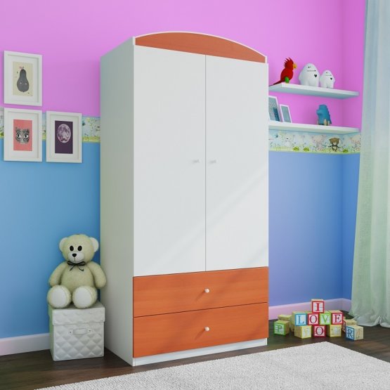 Ourbaby wardrobe cupboard - calvados-white