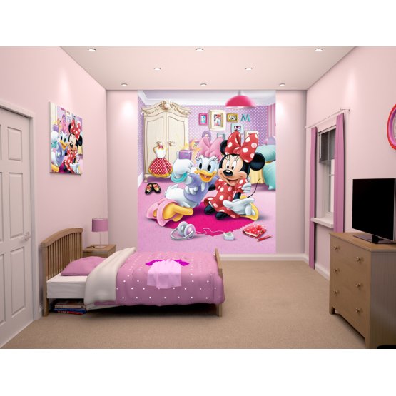 8-Panel Children's Wall Mural - Minnie and Daisy