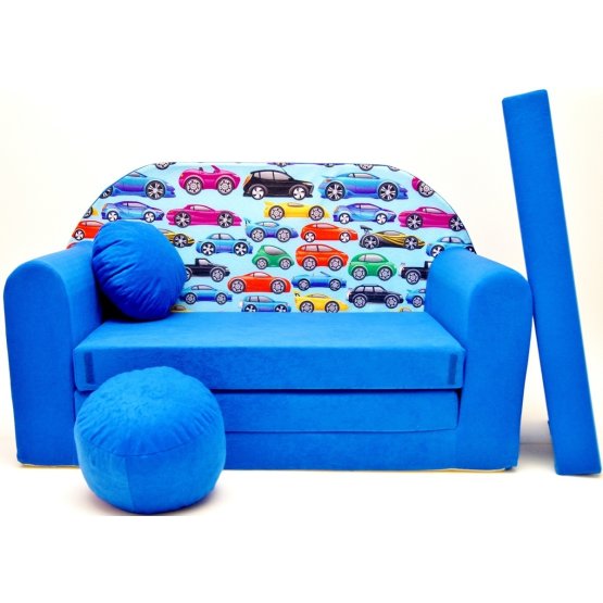 Children's sofa Cars Blue