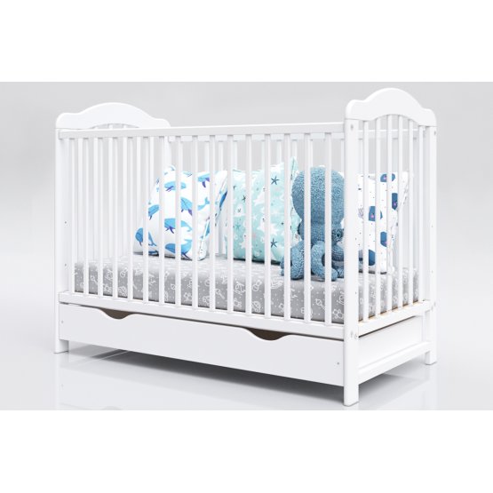 Cot Alek with removable partitions - white