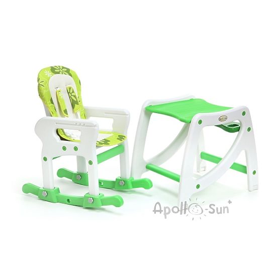 5-in-1 Children's High Chair - Green Butterfly