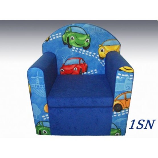 Blue Children's Armchair - Cars