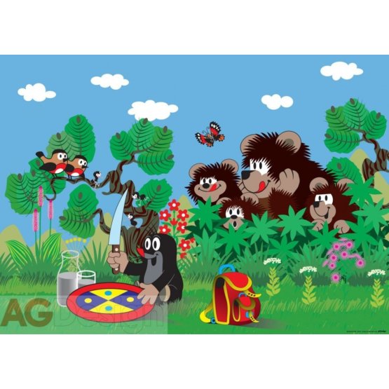 The Mole and Bears Children's Wall Mural