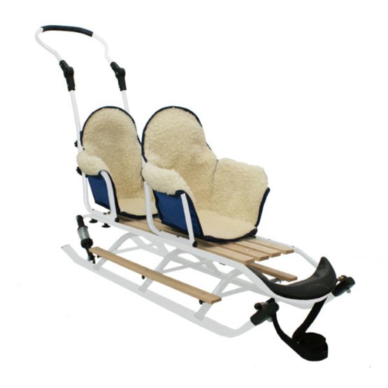 Duo Children's Sledge for Twins - White
