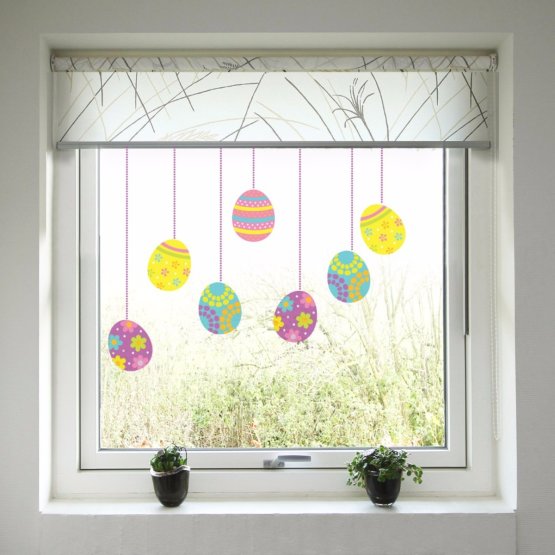 Easter decoration to window - Easter eggs
