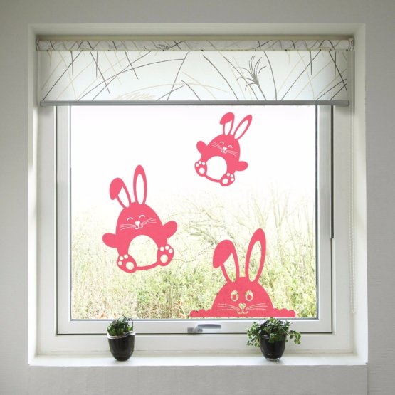 Easter window decoration - Bunnies