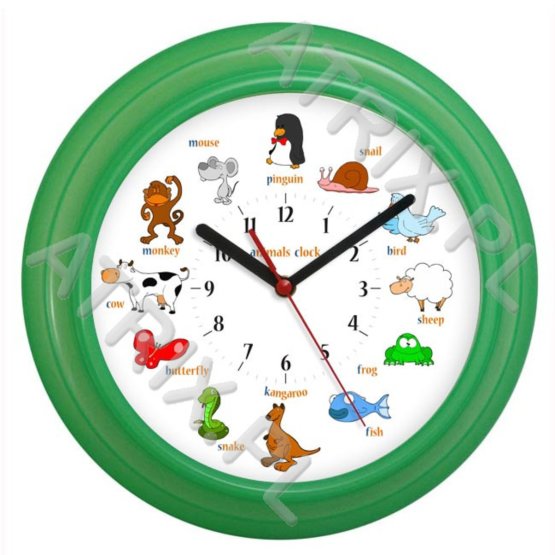 Animals Children's Clock