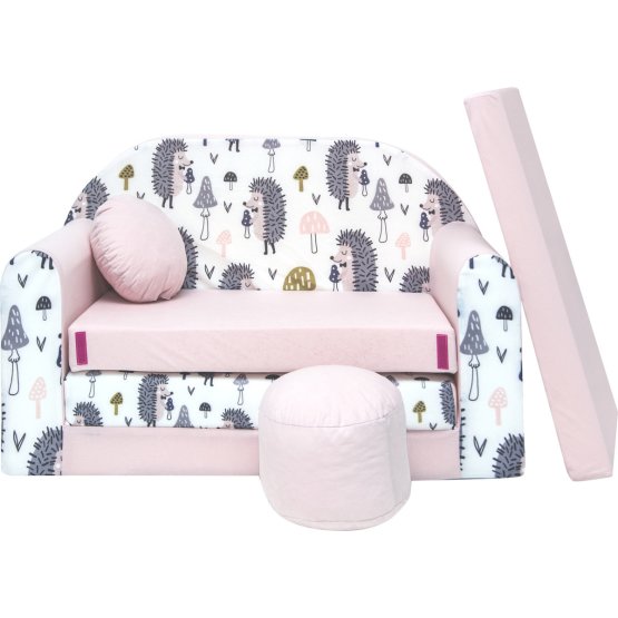 Children's sofa Hedgehogs - pink