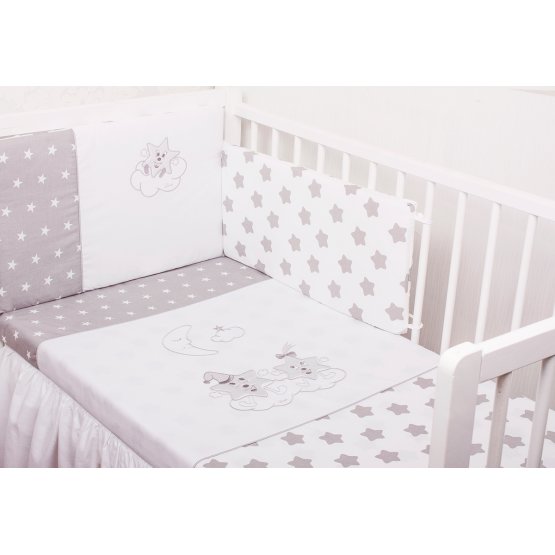 3-Piece Baby Cot Bedding Set - Silver Star