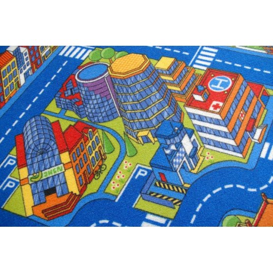 Children's rug BIG CITY - blue