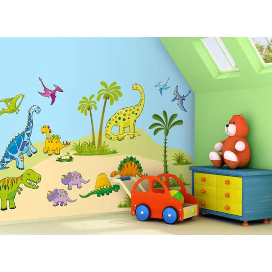 Self-adhesive wall decoration Dinosaurs