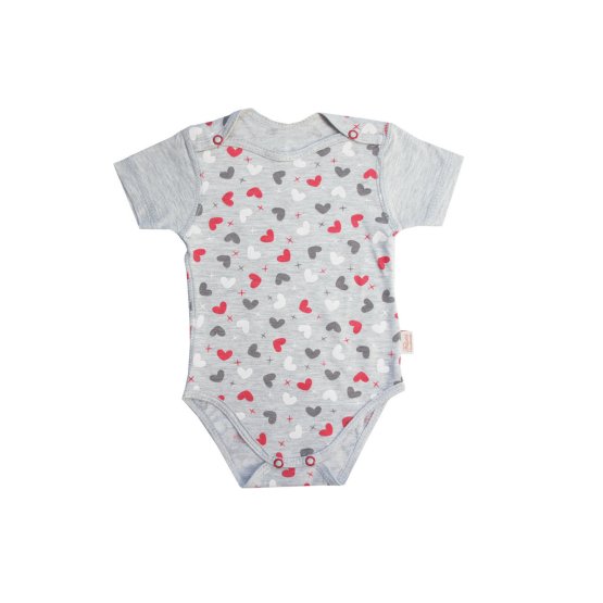 Body with short sleeve red hearts