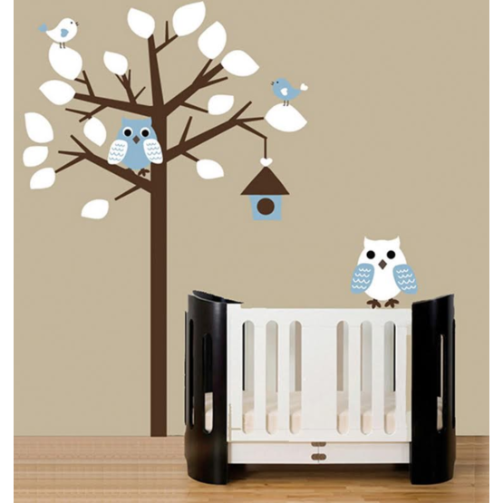 Sticker tree owls vinyl