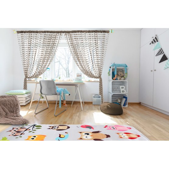 Baby Ball Children's Curtains - Mocha