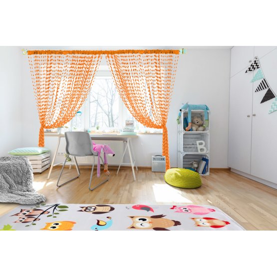 Baby Ball Children's Curtains - Orange